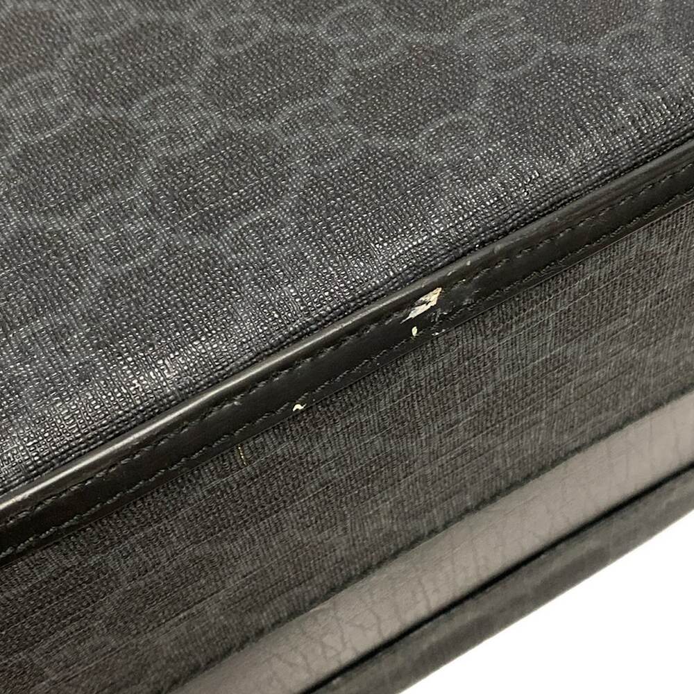 Gucci GG Supreme Suitcase 170668 Black Dark Gray PVC Leather - Picture 14 of 15